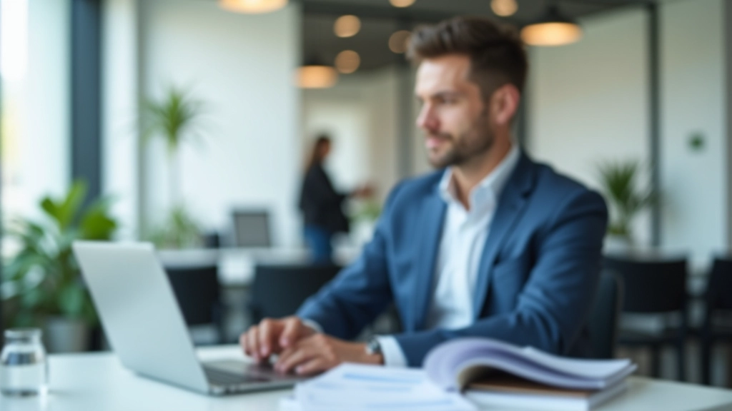 Person am Computer überprüft Sparkonten und Investitionen